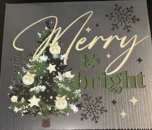 Merry & Bright Glitter Screen Print