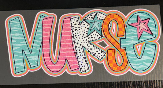 Nurse Glitter Screen Print
