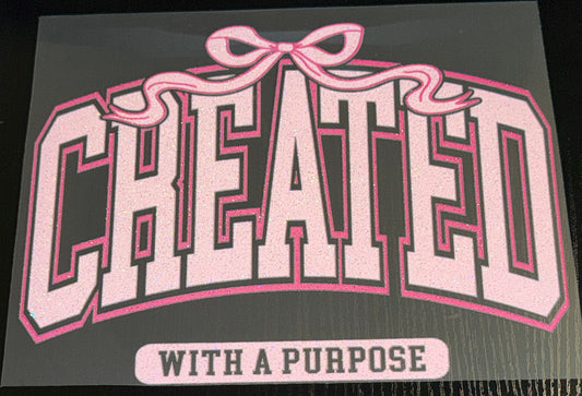 Created with a Purpose Glitter Screen Print