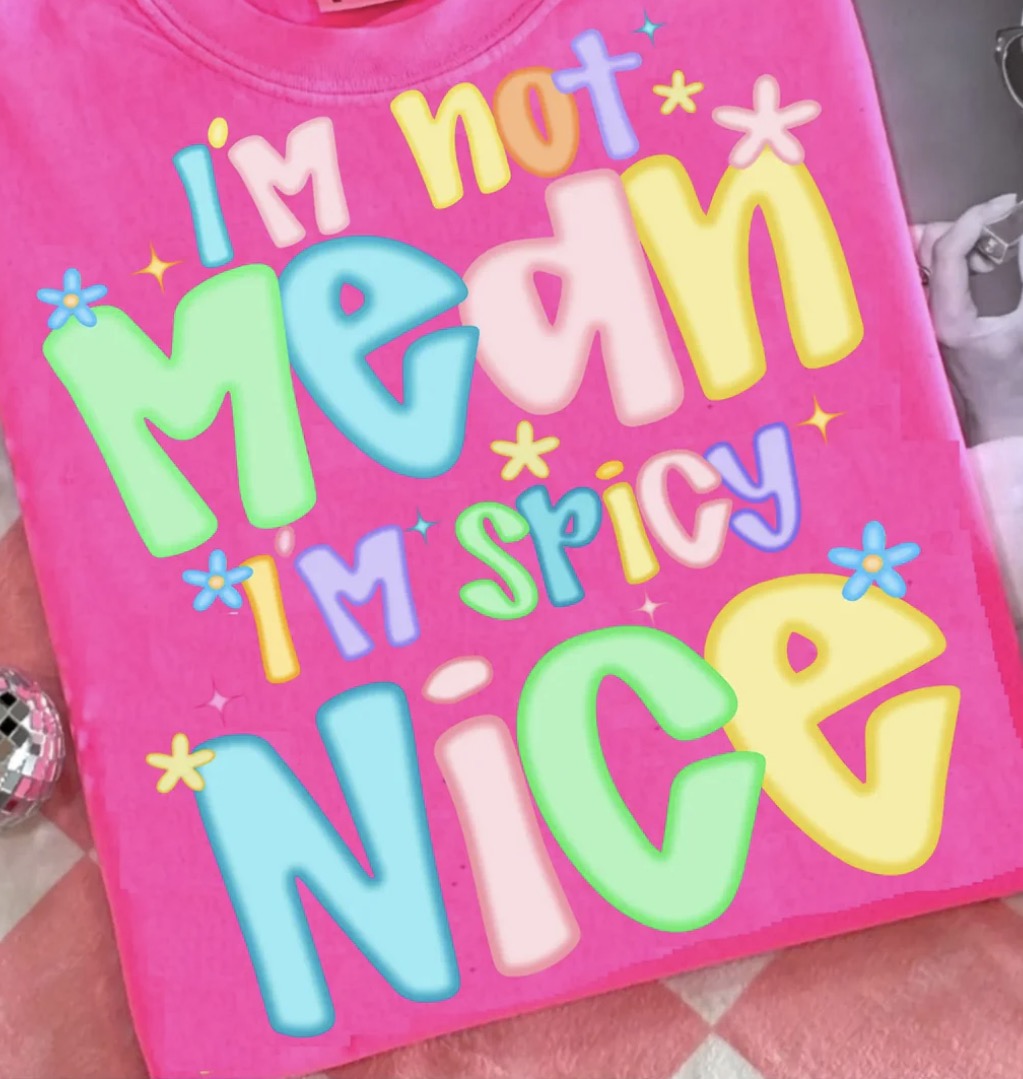 *PREORDER* Spicy Nice Glitter Screen Print