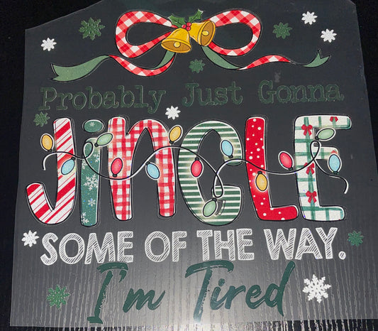 Jingle Some of the Way Glitter Screen Print