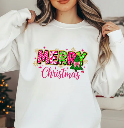 Merry Christmas Glitter Screen Print