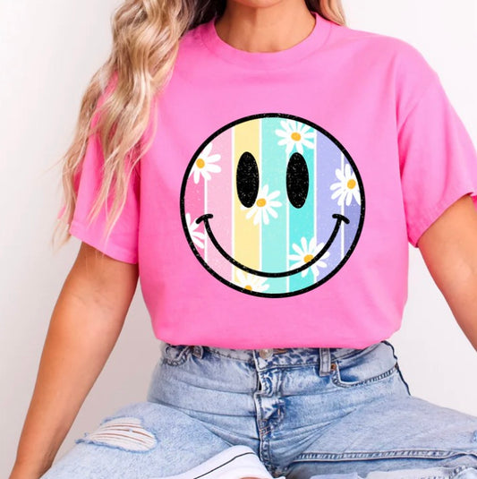 *PREORDER* Daisy Smiley Glitter Screen Print