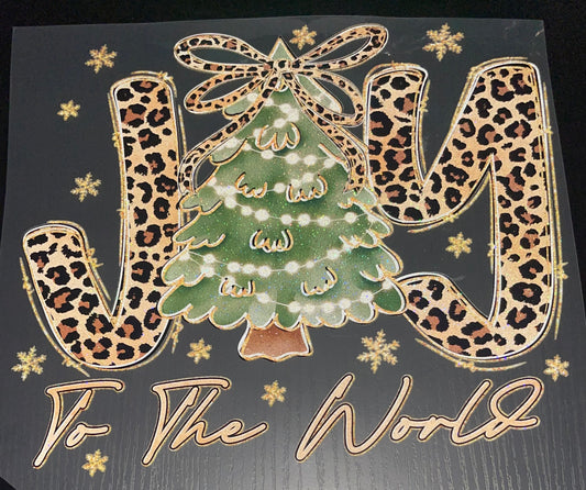 Joy to the World Glitter Screen Print