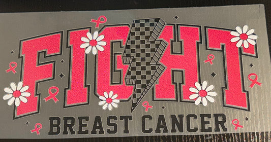Fight Glitter Screen Print
