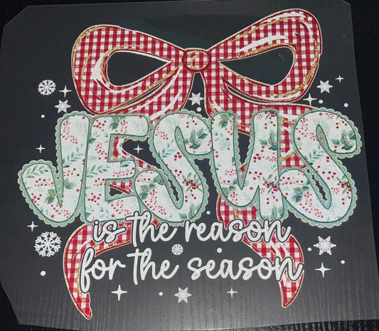 Jesus is the Reason Glitter Screen Print