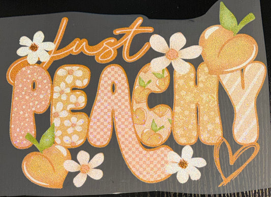 Just Peachy Glitter Screen Print