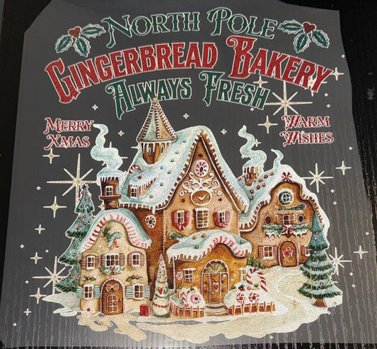 Gingerbread Bakery Glitter Screen Print