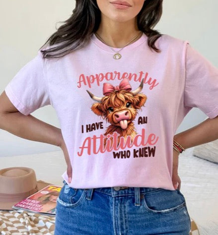 *PREORDER* Apparently I Have an Attitude Glitter Screen Print