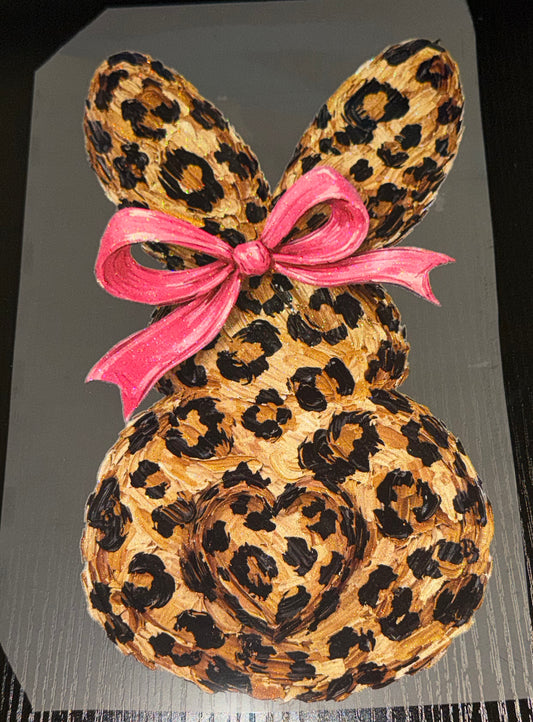 Leopard Bunny Glitter Screen Print