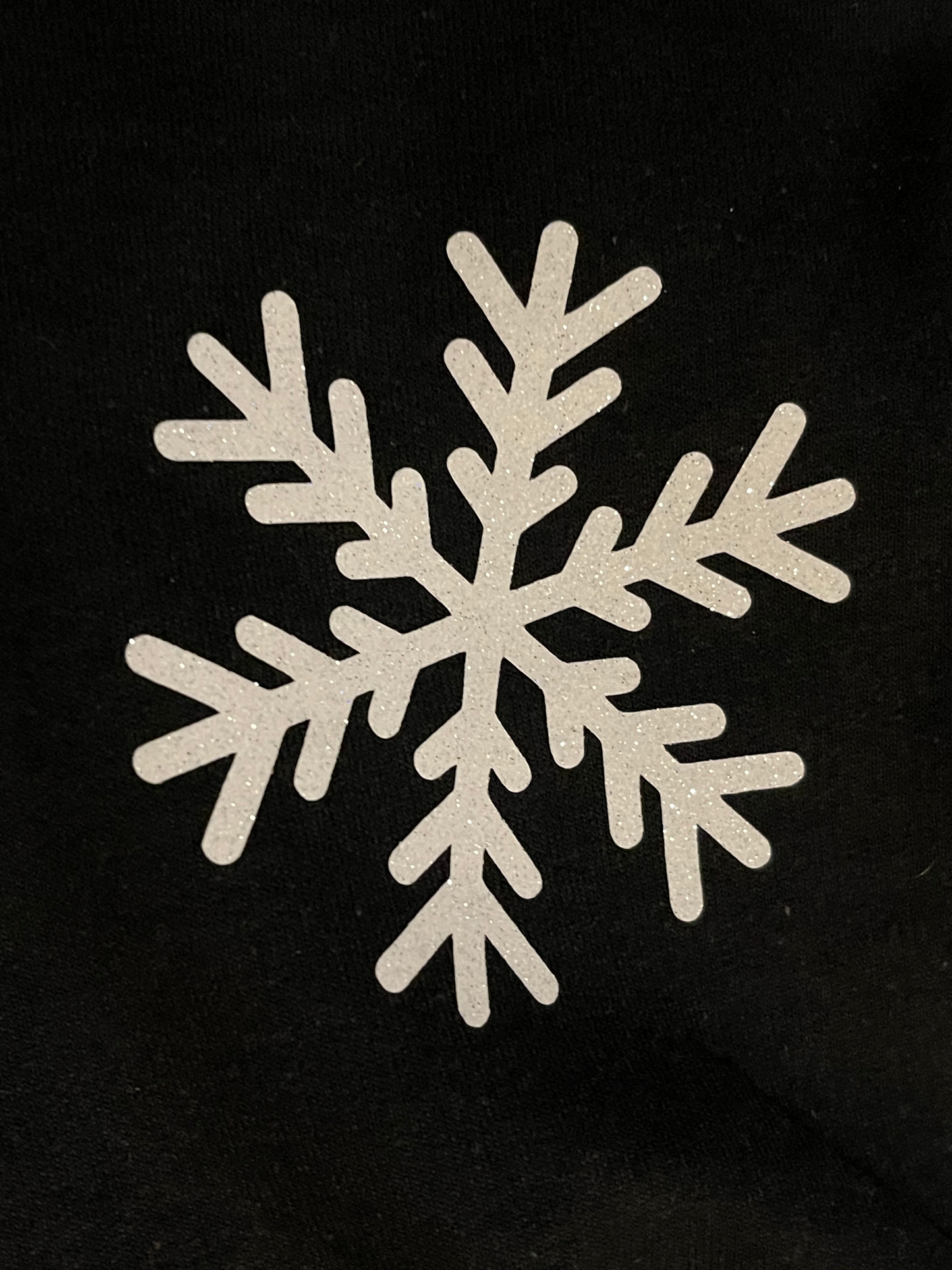 Winter Crewneck With Glitter Snowflakes