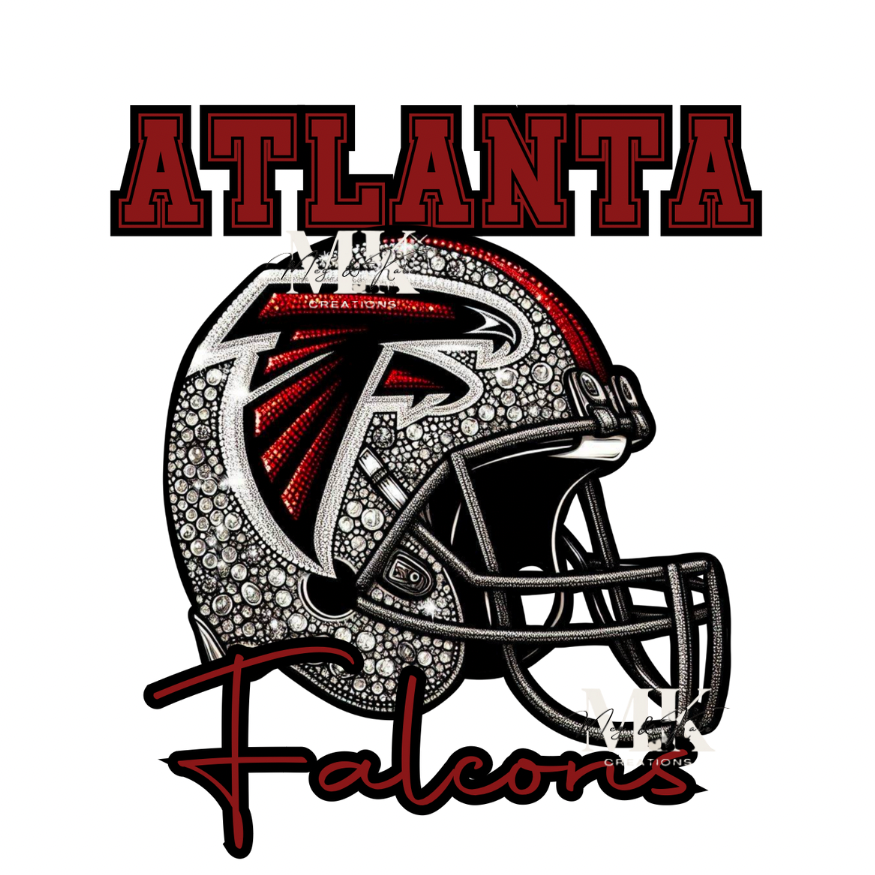 Falcons helmet rhinestone DTF TRANSFER