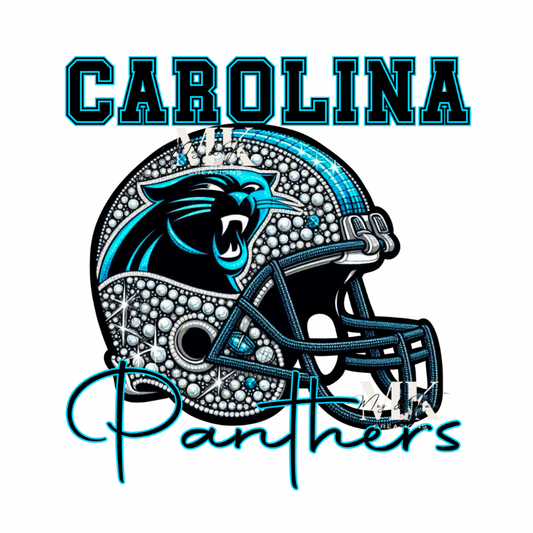 Panthers helmet rhinestone DTF TRANSFER