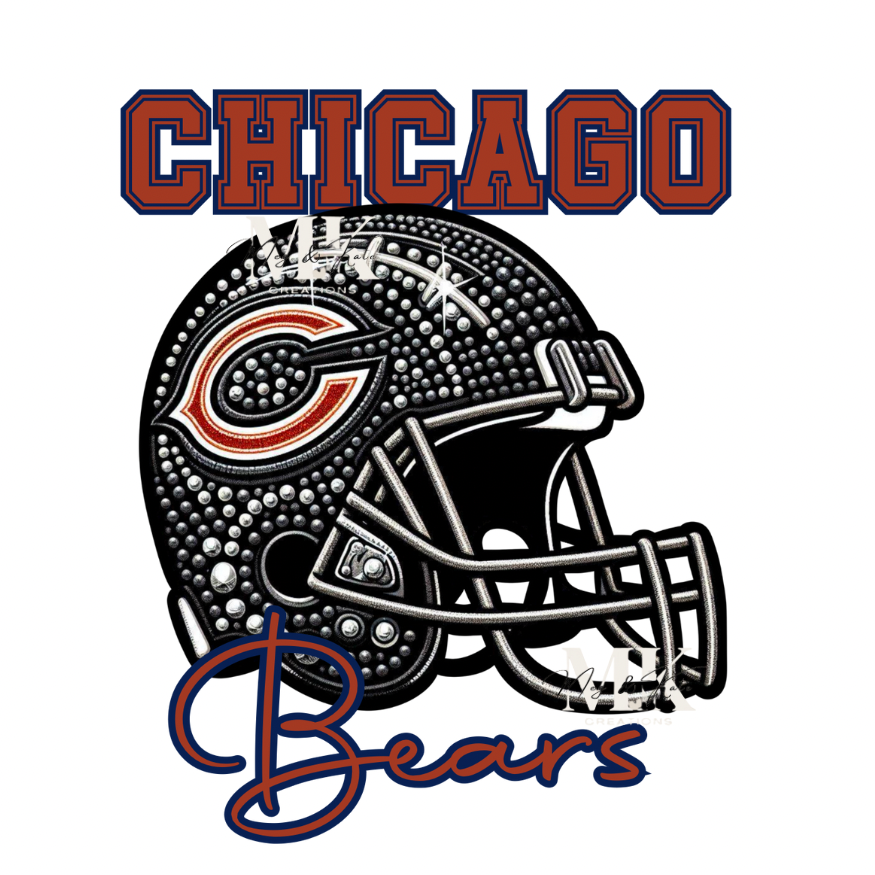 Bears helmet rhinestone DTF TRANSFER