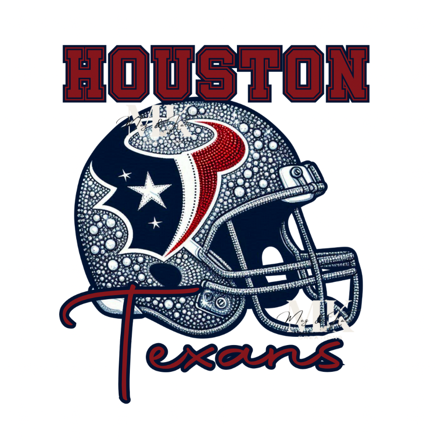 Texans helmet rhinestone DTF TRANSFER