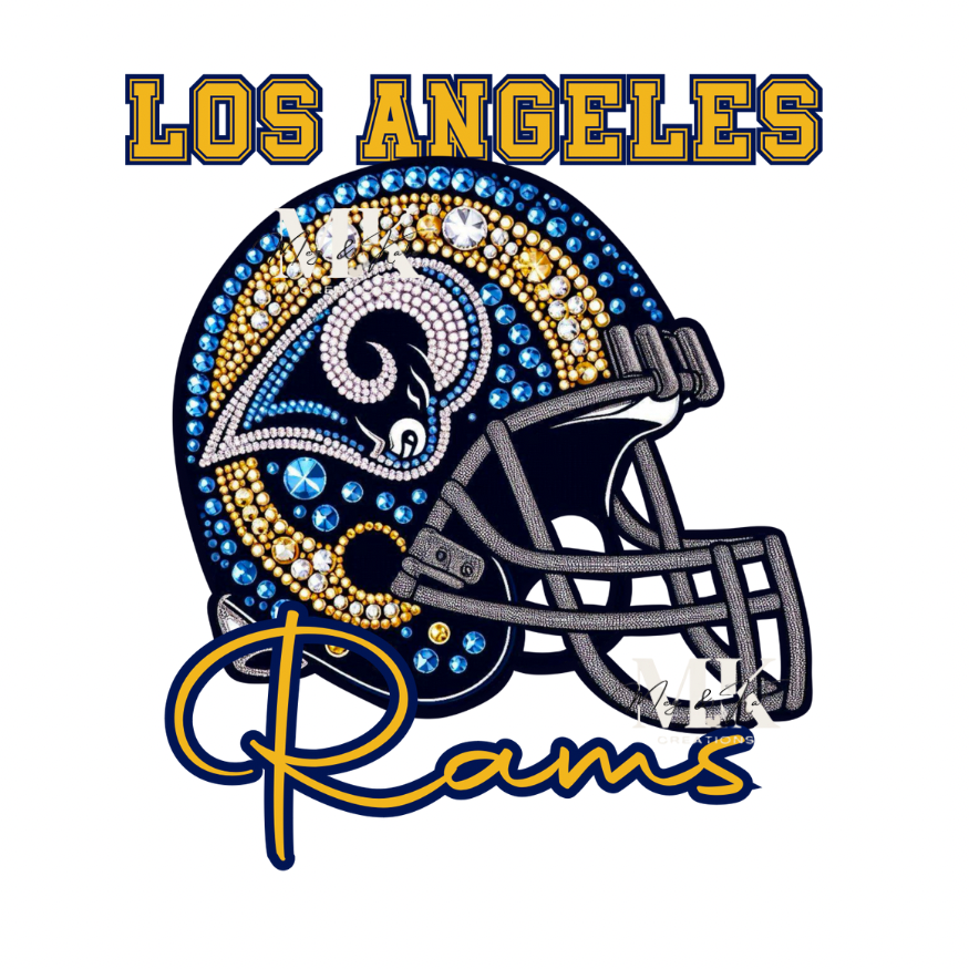 Rams helmet rhinestone DTF TRANSFER