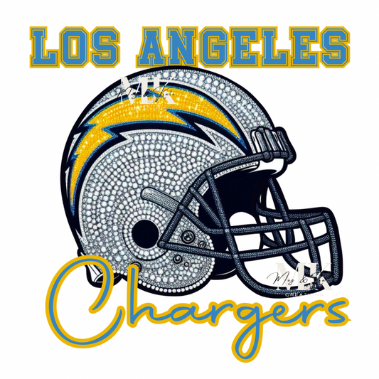 Chargers helmet rhinestone DTF TRANSFER