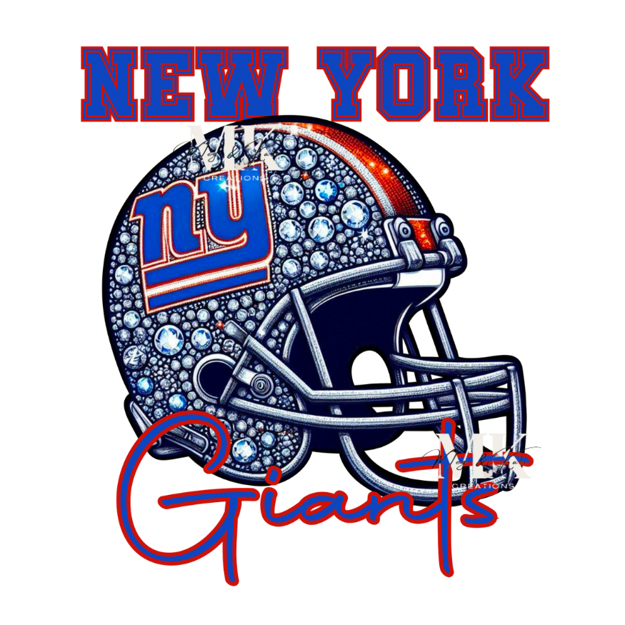 Giants helmet rhinestone DTF TRANSFER