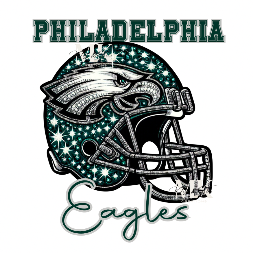 Eagles helmet rhinestone DTF TRANSFER