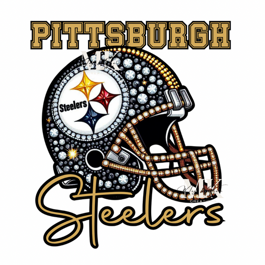 Steelers helmet rhinestone DTF TRANSFER