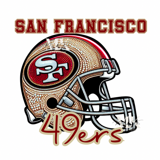 49ers helmet rhinestone DTF TRANSFER