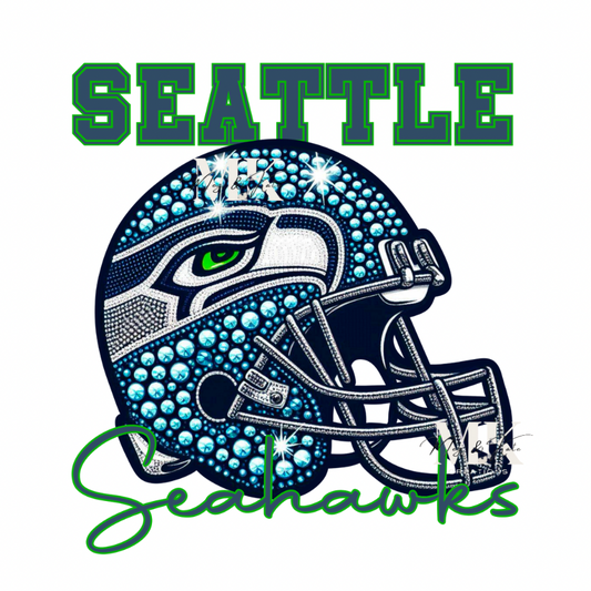 Seahawks helmet rhinestone DTF TRANSFER