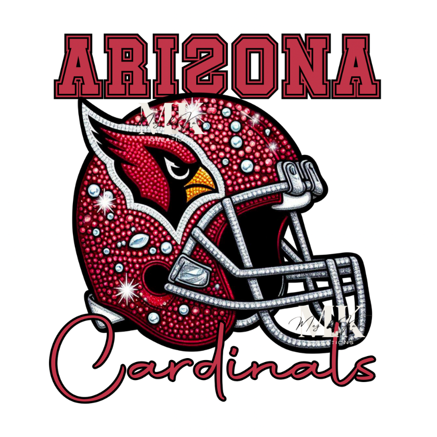 Cardinals helmet rhinestone DTF TRANSFER