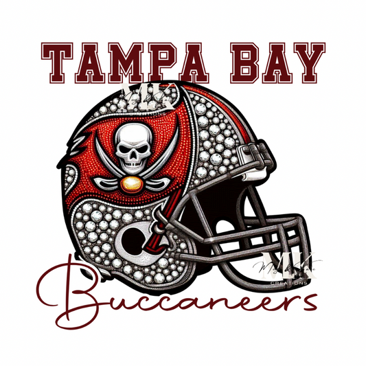 Buccaneers helmet rhinestone DTF TRANSFER