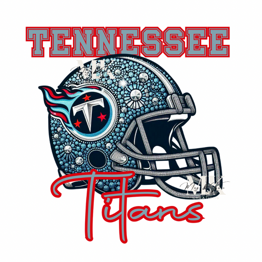 Titans helmet rhinestone DTF TRANSFER