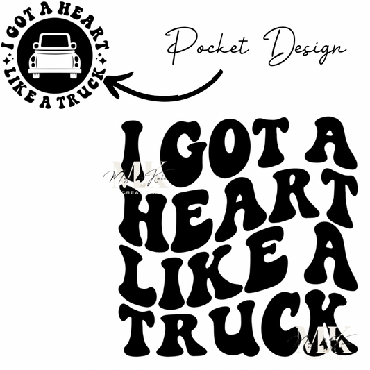 Heart like a Truck DTF TRANSFER