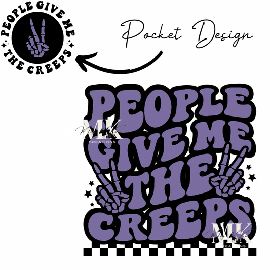 People Give Me Creeps (Peace Signs) DTF TRANSFER