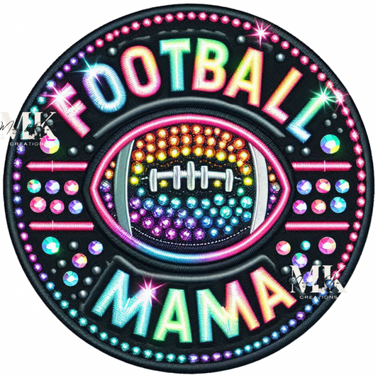 Colorful Football Mama DTF TRANSFER