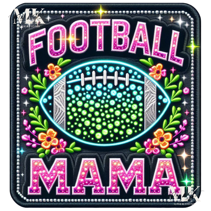 Colorful Football Mama (Flowers) DTF TRANSFER