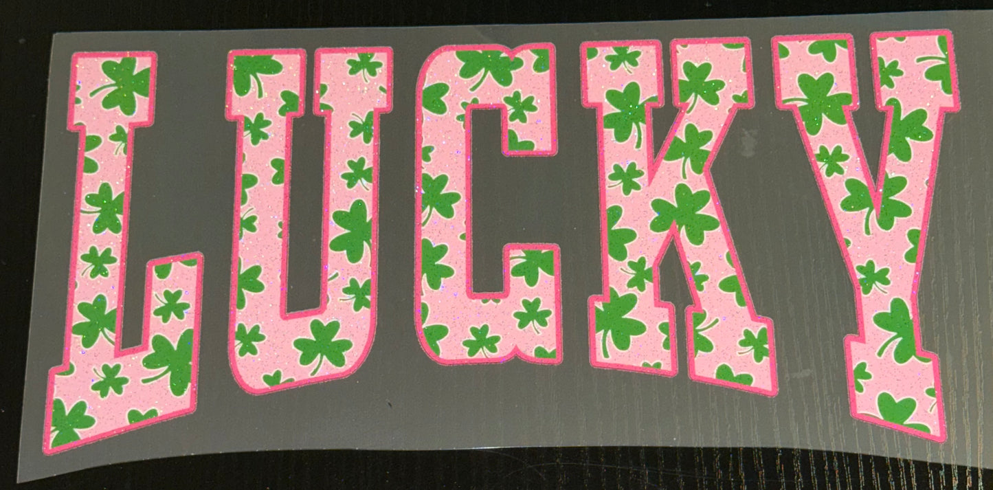 *PREORDER* Pink Lucky Glitter Screen Print