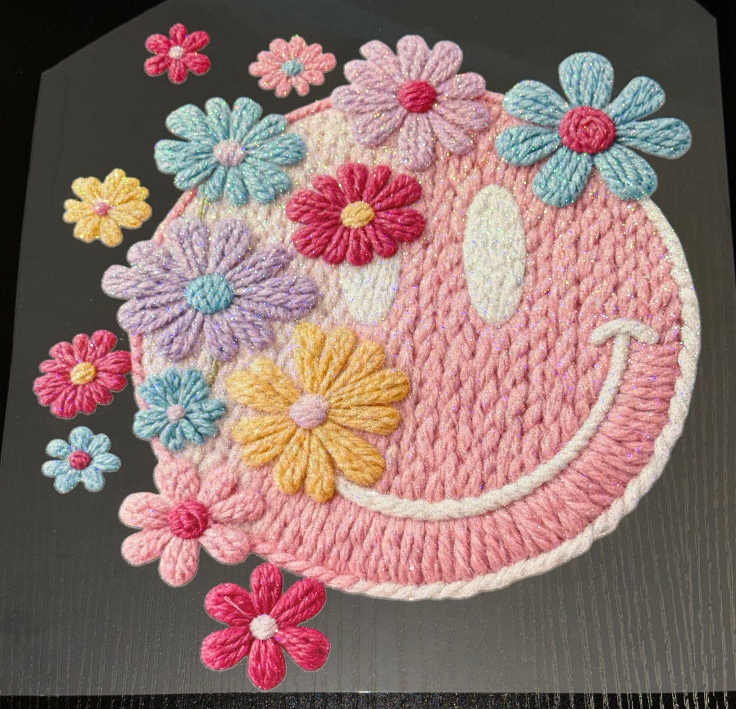 *PREORDER* Yarn Smiley Glitter Screen Print