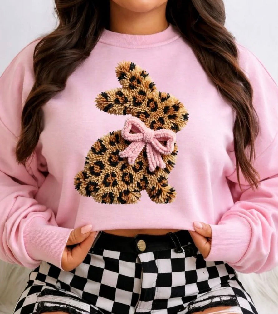 *PREORDER* Yarn Leopard Bunny Glitter Screen Print