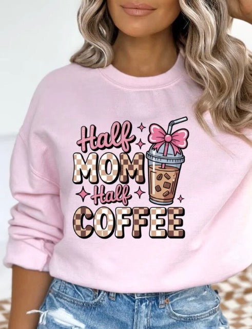 *PREORDER* Half Mom Half Coffee Glitter Screen Print