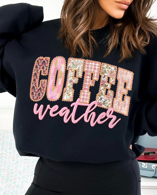 *PREORDER* Coffee Weather Glitter Screen Print