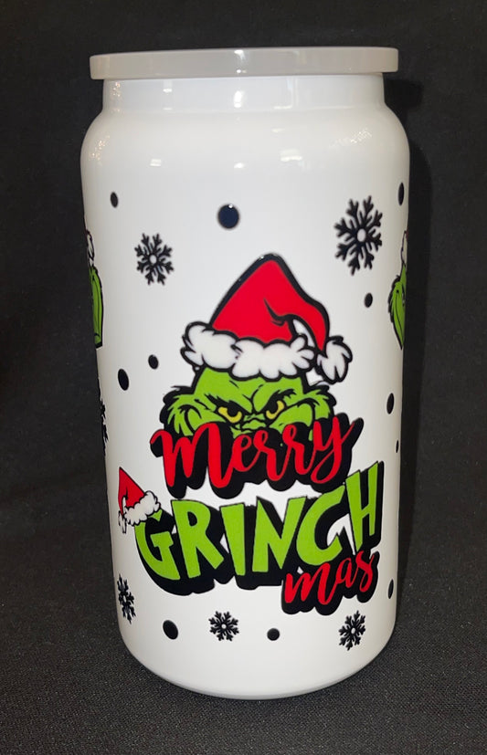 Merry Grinchmas 16 oz Stainless Steel Cup
