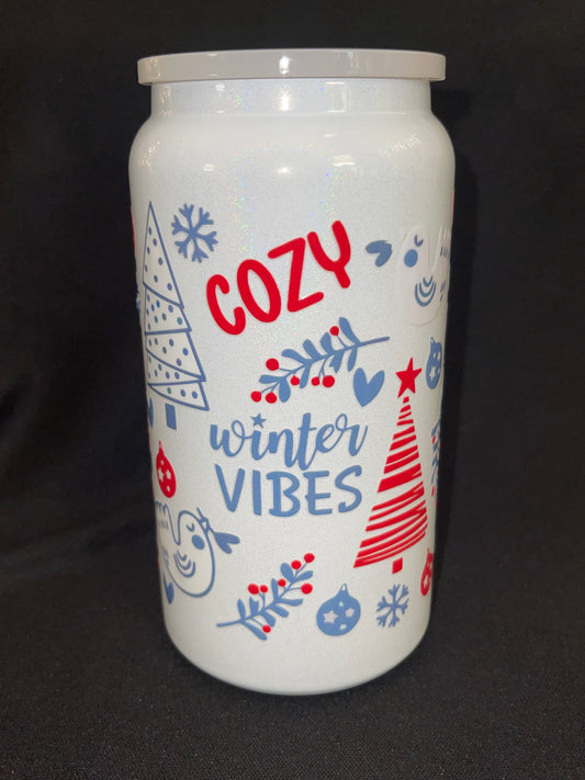 Winter Vibes 16 oz Stainless Steel Cup
