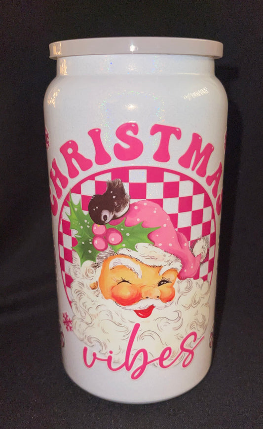 Christmas Vibes 16 oz Stainless Steel Cup