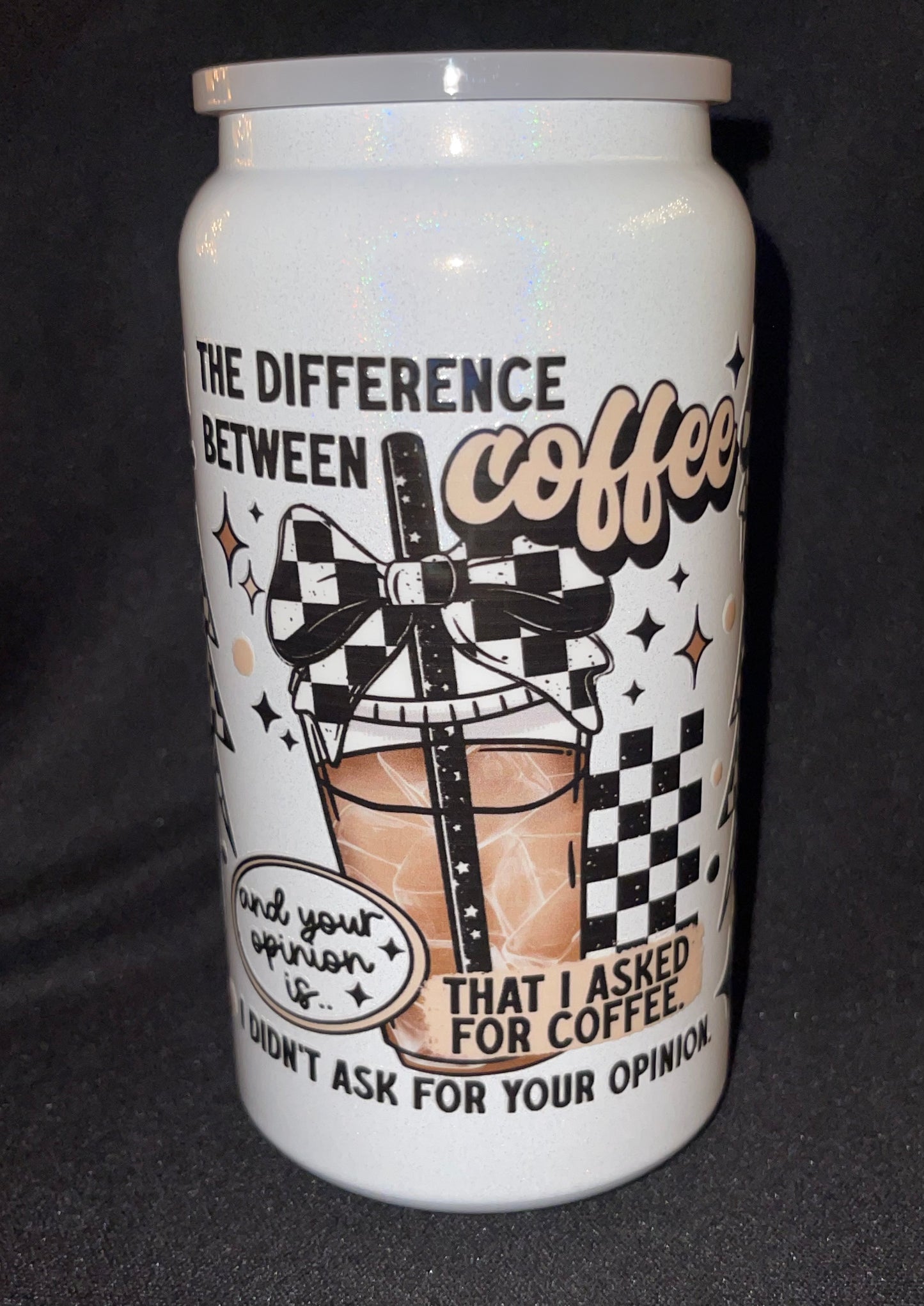 Coffee and Opinion 16 oz Stainless Steel Cup