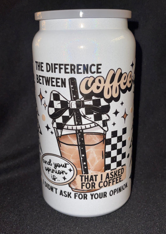 Coffee and Opinion 16 oz Stainless Steel Cup