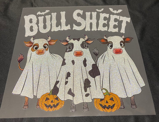 Bull Sheet Cows Glitter Screen Print