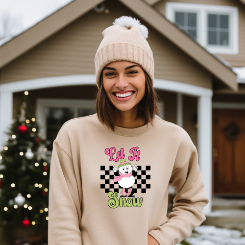 Let It Snow in Pink & Green