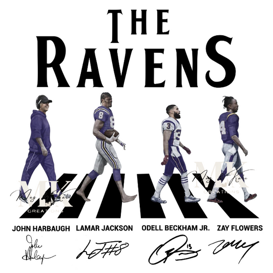 The Ravens Walking DTF TRANSFER