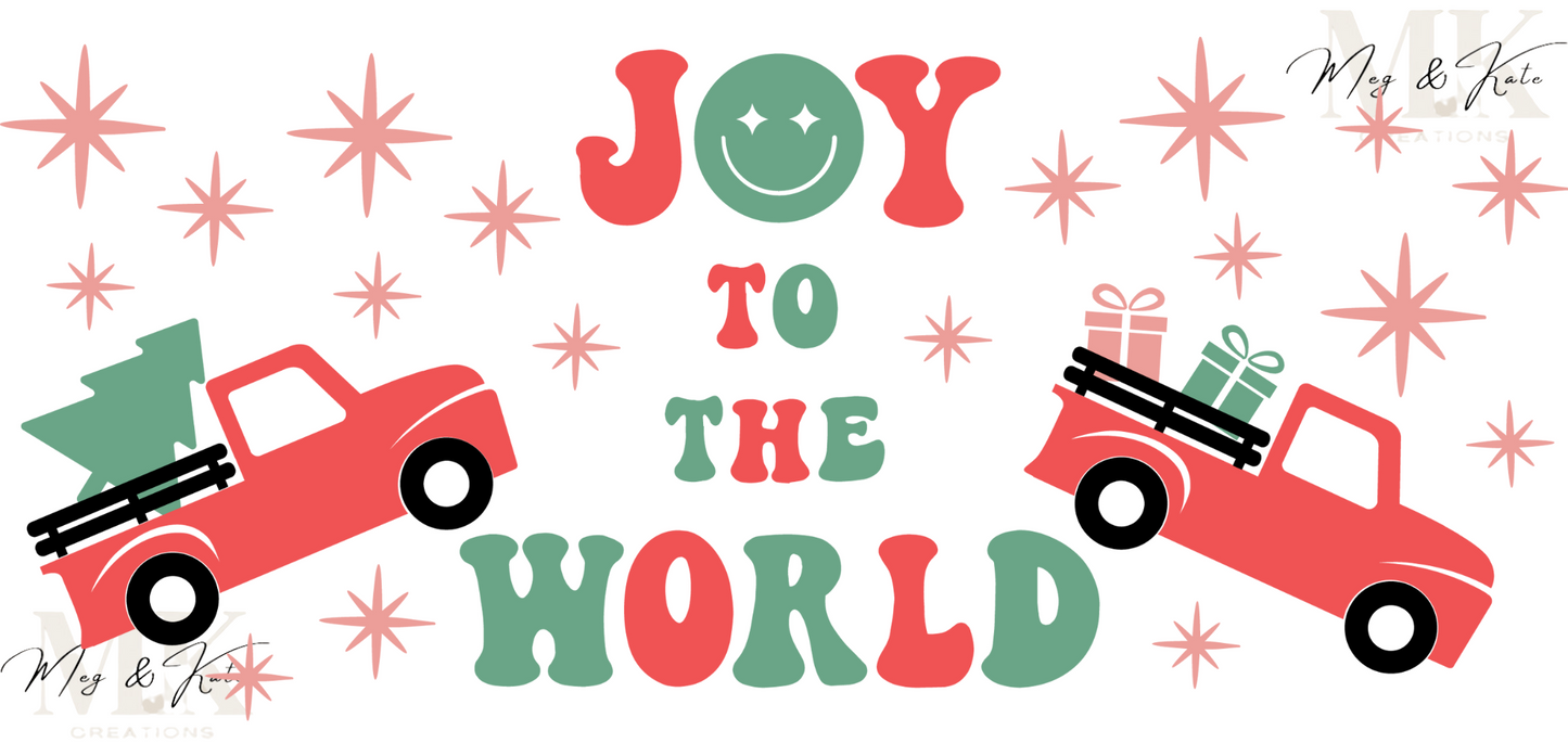 Joy to the world UV DTF WRAP