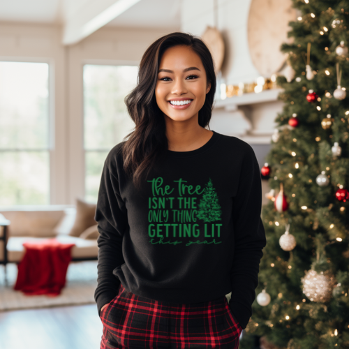 Tree Getting Lit in Green