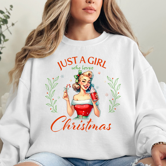 Girl loves christmas