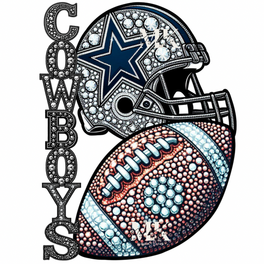 Cowboys football rhinestone  DTF TRANSFER